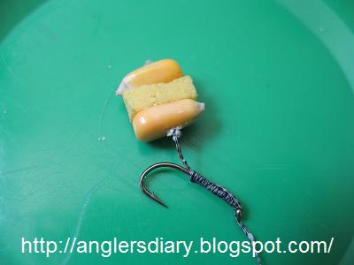 carp bait baits maize knotless knot hair rig yellow foam maise.jpg